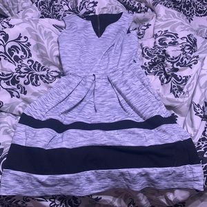 Grey and black dress